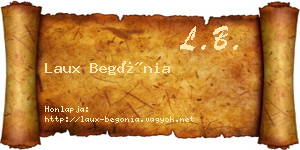 Laux Begónia névjegykártya